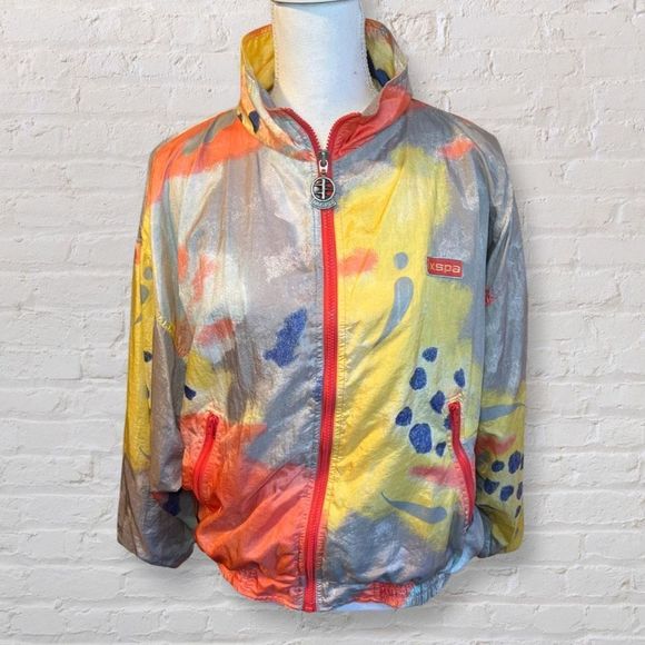 jamie sadock Jackets & Blazers - IXSPA Jamie Sadock Vintage 80s Womens Orange Yellow Track Jacket Size Medium